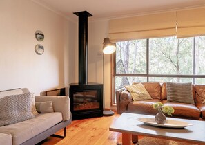 Cosy up next to the gas log fire