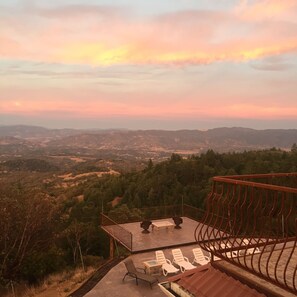 View from upstairs balcony