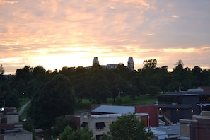 View from patio of Old Main