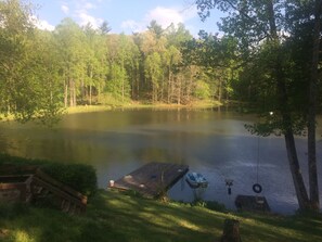 View from the Lodge over looking the Lake,  docks great for fishing or relaxing