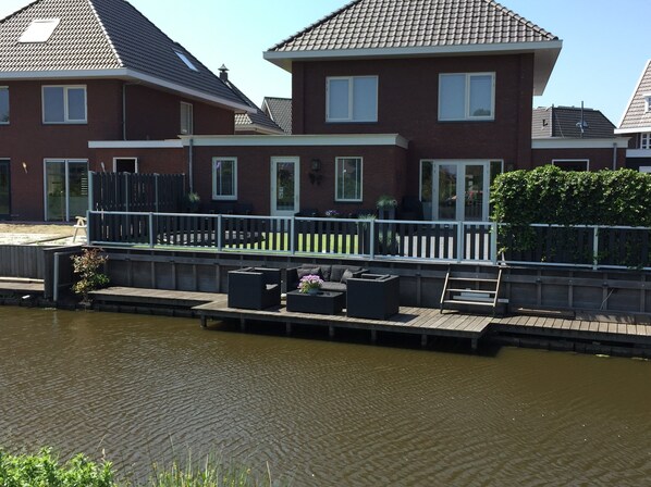 View at the back of the apartment (lower building on the left)