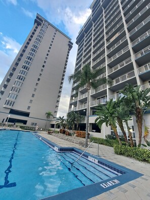 Pool area near 2 Towers
