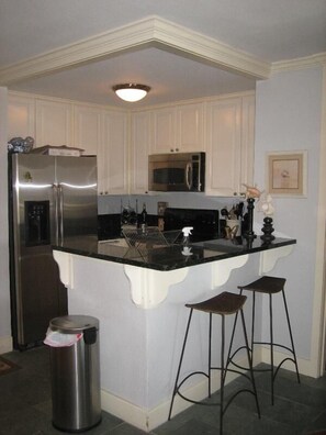 Modern Granite and Stainless Kitchen