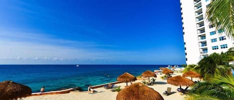 Beach front view with great snorkeling