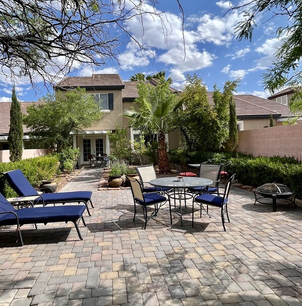  3500 sf private Backyard .