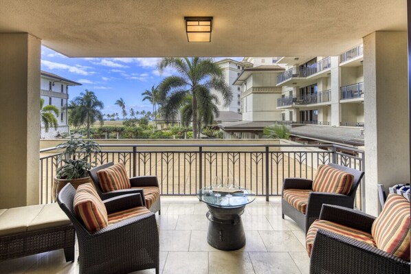 Ocean views from the lanai