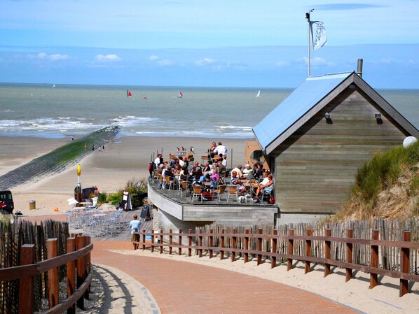Himmel, Wasser, Wolke, Strand, Freizeit, Sommer, Zaun, Ufer