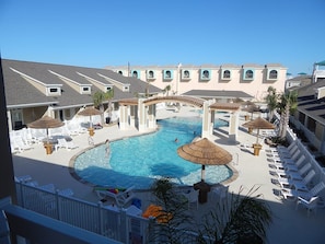 view pool from second floor balcony