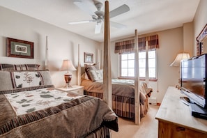 Drift to sleep in a comfortable bed after a wonderful day outside.