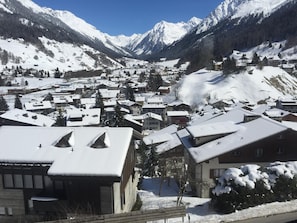View from the living room of Klosters Village
