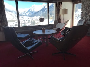 Living area overlooking Klosters