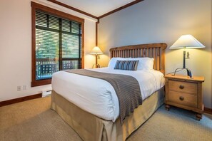 Get a good night's sleep in the master bedroom.