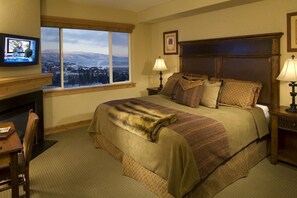 Enjoy mountain views from your bed.