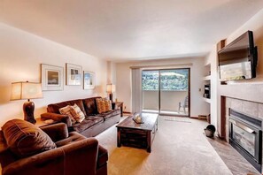 Kick up your feet and relax in the living area.