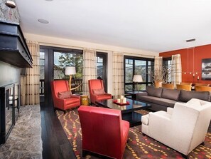 Kick up your feet and relax in the living area.