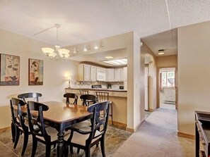 Enjoy dining together or entertain at the dining room table.