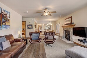 Warm your toes by the fireplace.