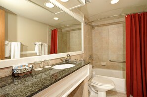 The bathroom comes equipped for your convenience.