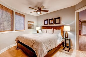 Get a good night sleep in the master bedroom - please specify any bedding preferences with our team!