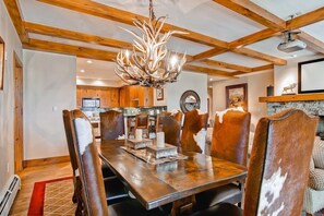 Enjoy dining together or entertain at the dining room table.