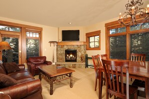 Relax in the spacious and cozy living area