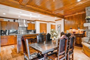 Entertain and enjoy meals together at the dining room table.