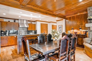 Entertain and enjoy meals together at the dining room table.