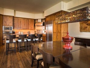 Entertain and enjoy meals together at the dining room table.