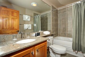The bathroom is modern and clean.
