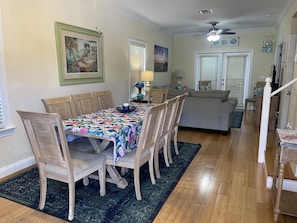 Dining room seats 8