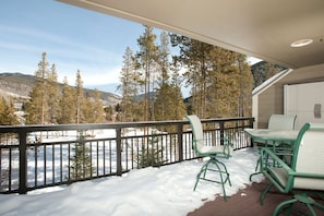 Enjoy some fresh air on the private balcony! Views vary.