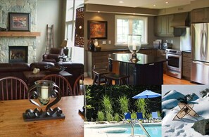 Kitchen; dining room; grotto pool