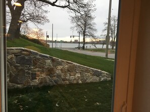 Water view from main room. Just steps from Back Cove-3-1/2 mile walking trail.