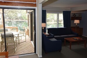 Sliding Glass door to deck and lake area