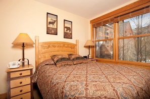 The bedrooms feature a variety of bedding options - let us know what you prefer!