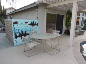 Outdoor dining table