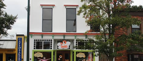 One of two units on the second floor of a historic building on Union Street.