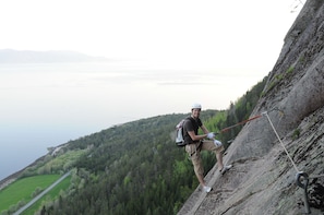 Outdoor rock climbing