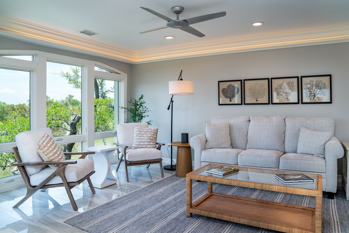 Completely Updated with Spectacular Panoramic Marsh Views!