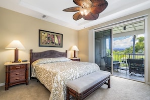 Primary Bedroom with King Bed and Private Lanai Access