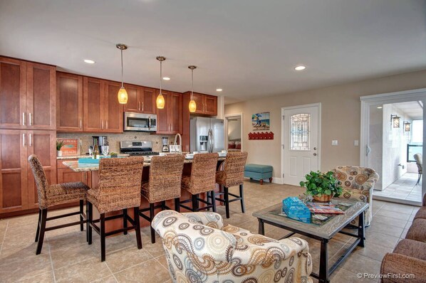 Family Room and Kitchen