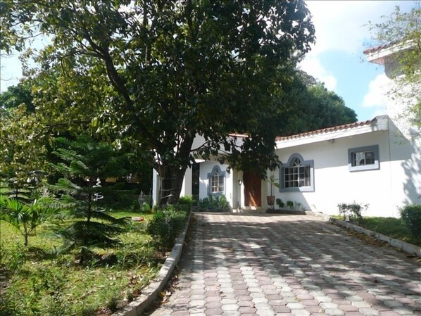 Driveway leading into the house