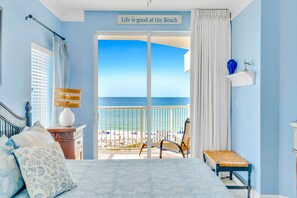 Wake up to this amazing view in the master bedroom with it's own balcony entry!