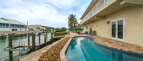 Heated waterfront pool