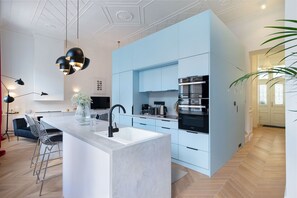 Kitchen and dining area