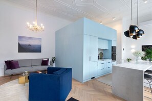 Kitchen and living room