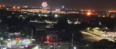 View of Disney spring firework from front balcony 9:30pm