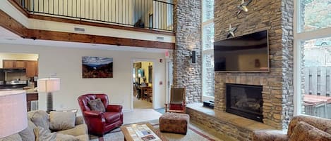 We added the 70 inch TV above fire place