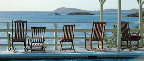 Explore the overlook pool at sister resort Sea Cliff - perfect sunset view