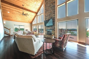 Living Room | Smart TV | Fireplace | Views